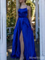 Simple Spaghetti Strap Split Side A-line Long Prom Dress,PD38093