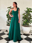 Elegant V-neck Spaghetti Strap A-line Long Prom Dress,PD381763