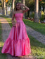 Elegant Strapless A-line Long Prom Dress,PD381772