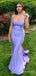 Sexy Purple Spaghetti Strap Mermaid Long Prom Dress,PD381800