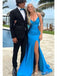 Gorgeous V-neck Spaghetti Strap Mermaid Long Prom Dress,PD381823