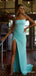 Elegant Spaghetti Strap Split Side Mermaid Long Prom Dress,PD381877