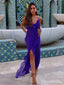 Gorgeous V-neck Spaghetti Strap Split Side A-line Long Prom Dress,PD381907