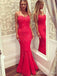 Gorgeous Sweetheart Spaghetti Strap Mermaid Long Prom Dress,PD381926