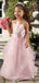 Gorgeous Light Pink Spaghetti Strap A-line Long Flower Girl Dresses, FGS177