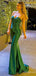 Elegant Green Sweetheart Spaghetti Strap Mermaid Long Prom Dress,PD381945