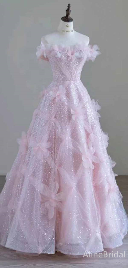 Elegant Pink Strapless Appliques Mermaid Long Prom Dress,PD381964