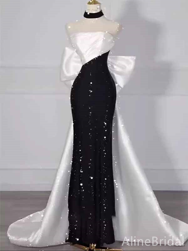 Elegant Strapless Mermaid Long Prom Dress,PD381969