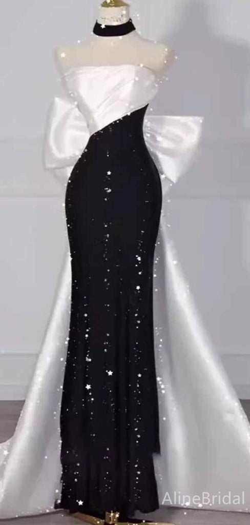 Elegant Strapless Mermaid Long Prom Dress,PD381969