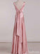 Elegant Pink V-neck Mermaid Long Prom Dress,PD381971