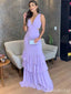 Elegant Deep V-neck A-line Long Prom Dress,PD381979