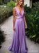 Sexy Deep V-neck Straps A-line Long Prom Dress,PD381982