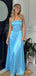 Unique Blue A-line Long Prom Dress,PD381988