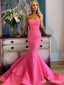 Elegant V-neck Strapless Mermaid Long Prom Dress,PD382032