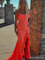 Gorgeous V-neck Strapless Side Slit Mermaid Long Prom Dress,PD382052