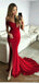 Sexy V-neck Off-Shoulder Strapless Mermaid Split Side Long Prom Dress,PD382056