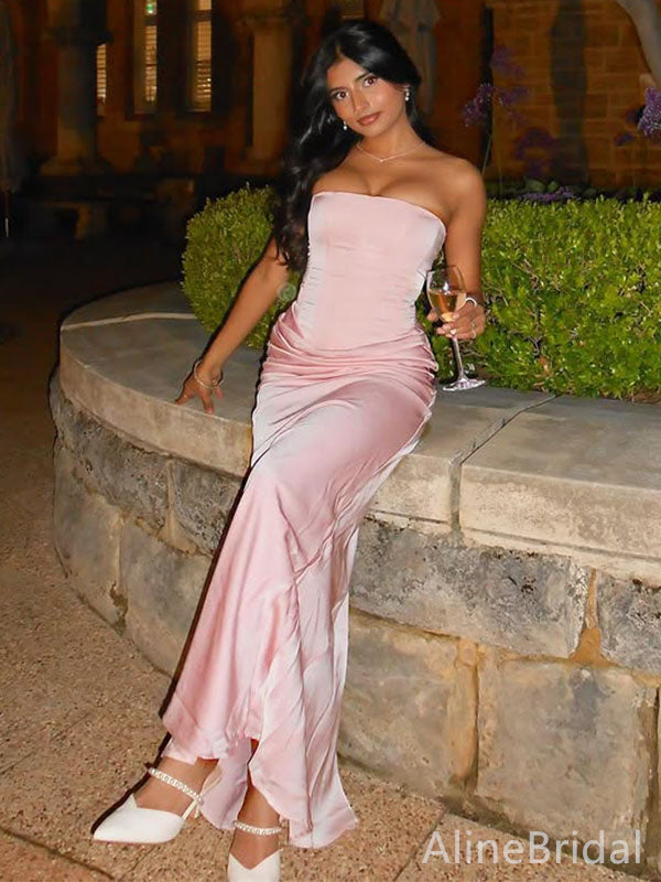 Gorgeous Pink Strapless Mermaid Long Prom Dress,Evening Dress,PD382100