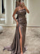 Gorgeous Spaghetti Strap Side Slit Mermaid Long Prom Dress,Evening Dress,PD382104