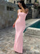 Gorgeous Squaew Pink Strap Mermaid Long Prom Dress,Evening Dress,PD382112