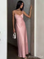 Elegant V-neck Pink Spaghetti Strap Mermaid Long Prom Dress,Evening Dress,PD382140