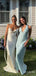 Elegant V-neck Spaghetti Strap Mermaid Long Prom Dress,Evening Dress,PD382153