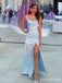 Gorgeous Beadings Sweetheart Spaghetti Strap Mermaid Split Side Long Prom Dress,Evening Dress,PD382204