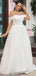 Elegant Off-Shoulder Strapless A-line Long Wedding Dresses,WD3082