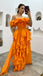 Ruffle Off Shoulder Side Slit Sleeveless A-line Floor length Prom Dress, PD3722