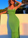 Sexy Square Sleeveless Side Slit Mermaid Long Prom Dress, PD3727