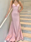 Elegant V-neck Spaghetti Strap Mermaid Long Prom Dress,Evening Dress,PD37794