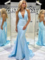 Sexy V-neck Halter Backless Mermaid Long Prom Dress,Evening Dress,PD37754