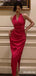 Sexy Red Halter Split Side Mermaid Long Prom Dress,Evening Dress,PD37769