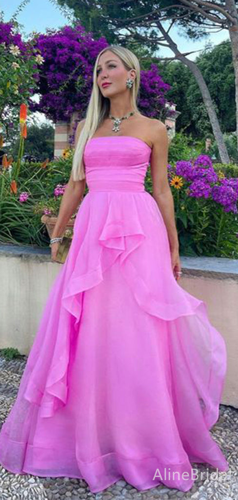 Elegant Strapless A-line Long Prom Dress,Evening Dress,PD37810