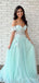 Elegant V-neck Off-Shoulder A-line Long Prom Dress,Evening Dress,PD37816