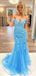 Elegant V-neck Off-Shoulder Lace Appliques Mermaid Long Prom Dress,Evening Dress,PD37823