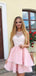 Elegant Pink Sweatheart A-line Short Mini Homecoming Dress, HD3131