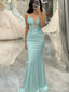 Charming V-neck Spaghetti Strap Mermaid Long Prom Dress,PD37924