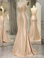 Elegant V-neck Spaghetti Strap Mermaid Long Prom Dress,PD37958