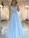 Elegant Sweatheart Spaghetti Strap A-line Long Prom Dress,PD37960