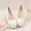 New wedding shoes lace flowers women's high heels stiletto heels large size water platform shoes women's shoes