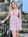 Elegant V-neck A-line Short Homecoming Dress, HD32779