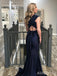 Elegant Deep V-neck Mermaid Long Prom Dress,PD37995