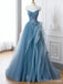 Elegant V-neck Off-Shoulder A-line Long Prom Dress,PD38047