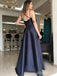 Sexy V-neck Spaghetti Strap A-line Long Prom Dress,PD38052