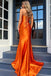 Sexy Strapless Sleeveless Side Slit Mermaid Floor Length Prom Dress, PD3645