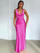 Sexy V-neck Halter Pleats Backless Mermaid Long Prom Dress,PD382053