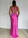 Sexy V-neck Halter Pleats Backless Mermaid Long Prom Dress,PD382053