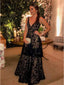 Elegant V-neck Sleeveless A-line Floor Length Prom Dress, PD3654