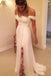 Sexy Sweetheart Off The Shoulder Top Side Slit Sheath Wedding Party Dresses, WD0092