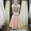 Popular dark pink two pieces sparkly Bohemian lovely homecoming dresses,BD00102